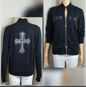 Vertigo Paris Embellished Black Jacket Size M
